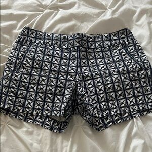 Jcrew Navy Floral Tile Print Shorts